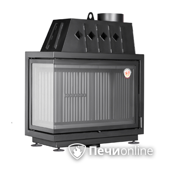 Каминная топка Бавария (Экокамин) Альфа 1000LB левая, два стекла, черный шамот в Белгороде